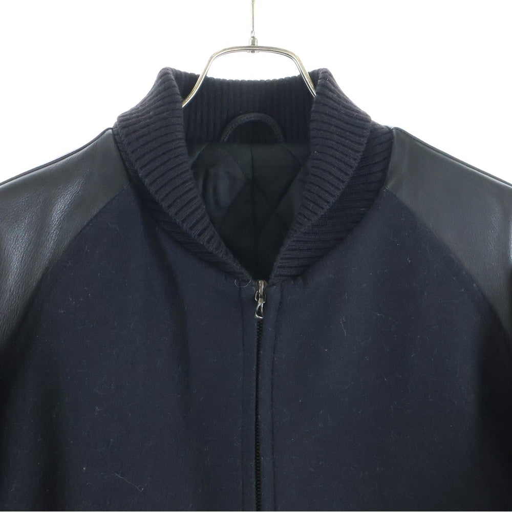 ATTACHMENT(アタッチメント) カシミヤ混平二重メルトン ウール スタジャン ジャケット ブルゾン ブラック AB32-215