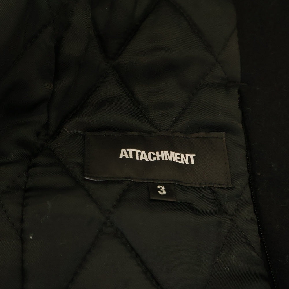 ATTACHMENT(アタッチメント) カシミヤ混平二重メルトン ウール スタジャン ジャケット ブルゾン ブラック AB32-215