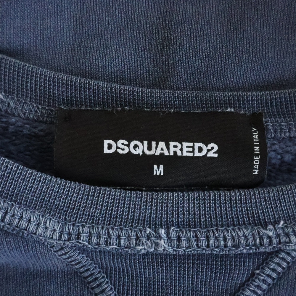 DSQUARED2(ディースクエアード) ラグランスリーブ スウェット トレーナー ネイビー