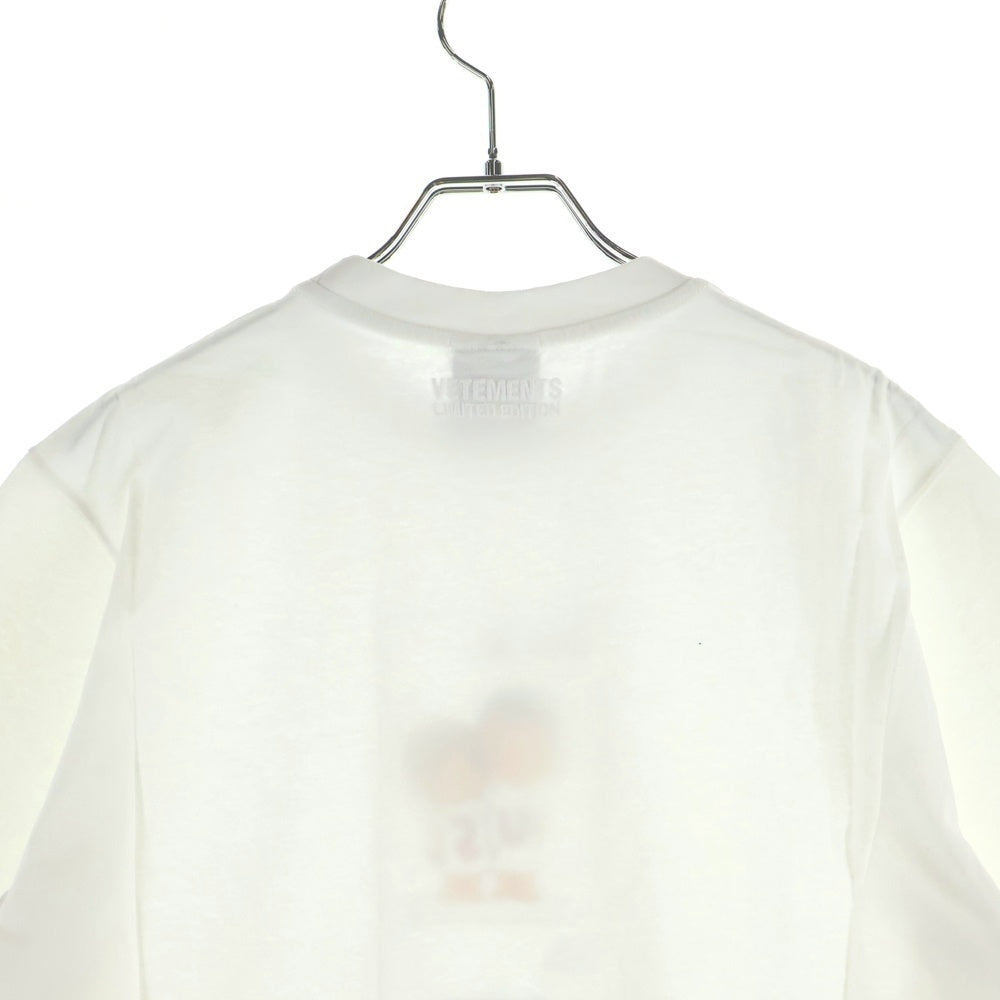 VETEMENTS(ヴェトモン) 20AW Love is US プリント クルーネック 半袖Tシャツ カットソー ホワイト UAH21TR686
