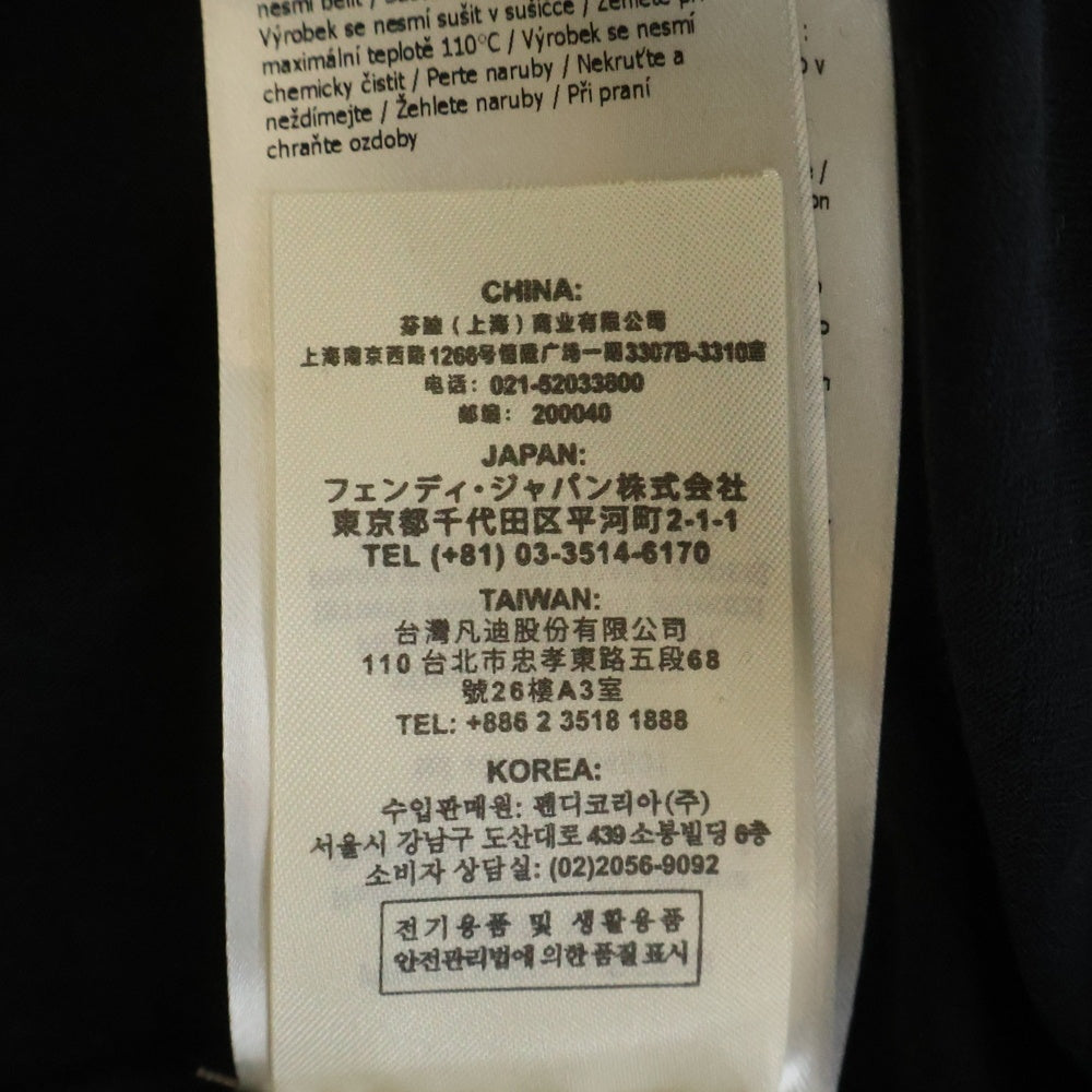 FENDI(フェンディ) バグズアイ モンスター クルーネック 半袖Tシャツ カットソー ブラック FY0894 ABR7