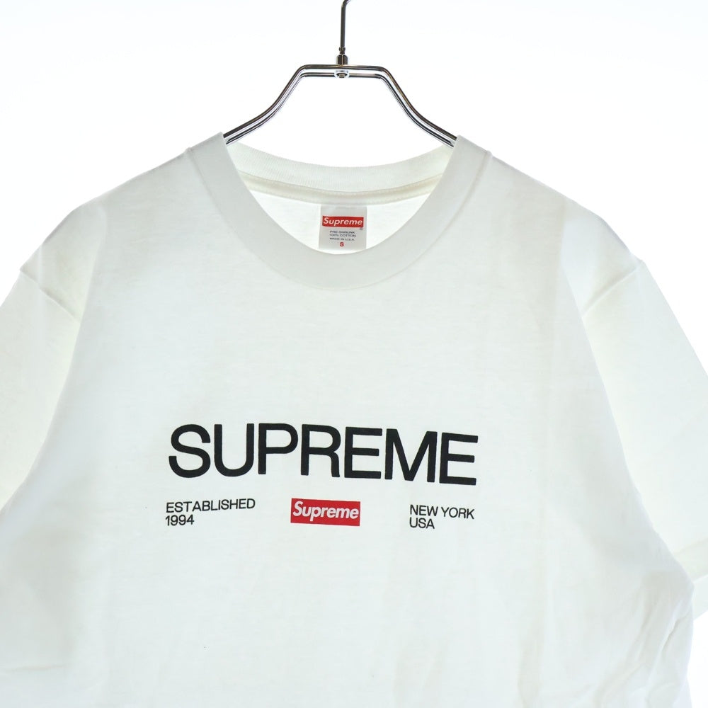 SUPREME(シュプリーム) 21AW Est.1994 Tee ロゴプリント クルーネック 半袖Tシャツ カットソー ホワイト