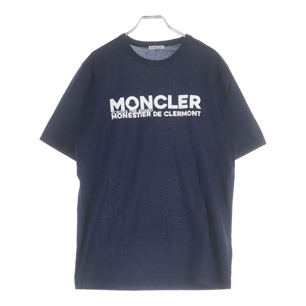 MONCLER(モンクレール) 21SS MAGLIA T-SHIRT ロゴプリント クルーネック 半袖Tシャツ カットソー ネイビー G10918C7D910 8390Y
