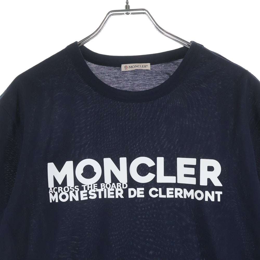 MONCLER(モンクレール) 21SS MAGLIA T-SHIRT ロゴプリント クルーネック 半袖Tシャツ カットソー ネイビー G10918C7D910 8390Y