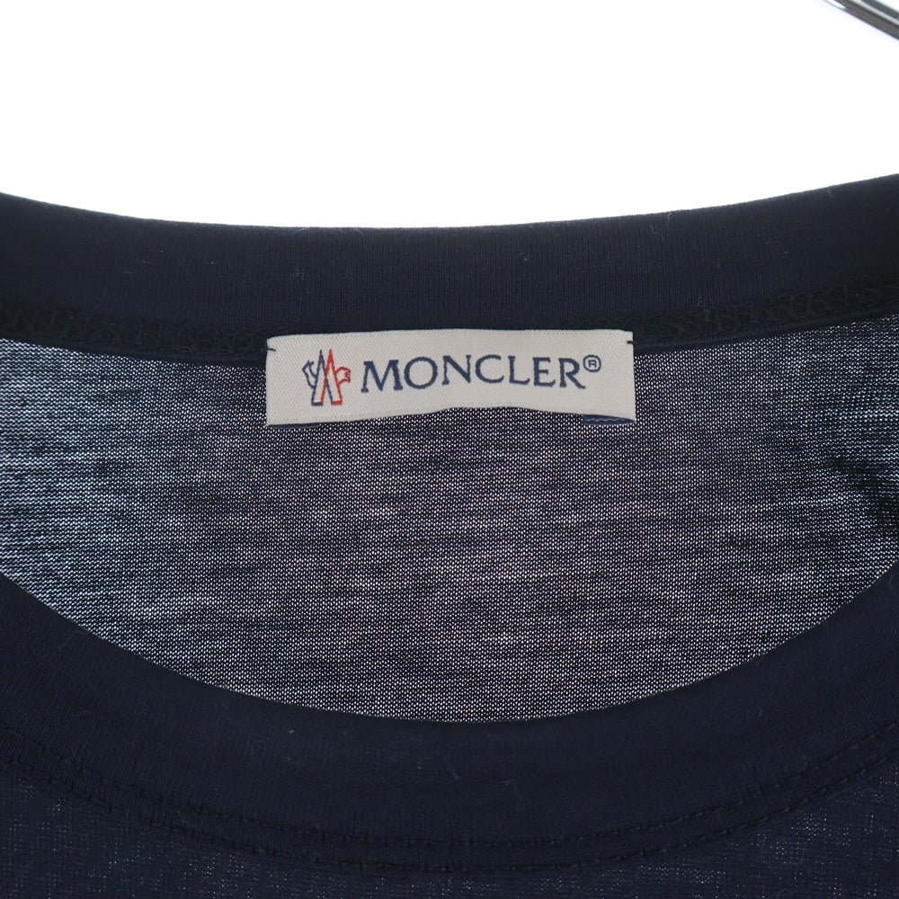 MONCLER(モンクレール) 21SS MAGLIA T-SHIRT ロゴプリント クルーネック 半袖Tシャツ カットソー ネイビー G10918C7D910 8390Y
