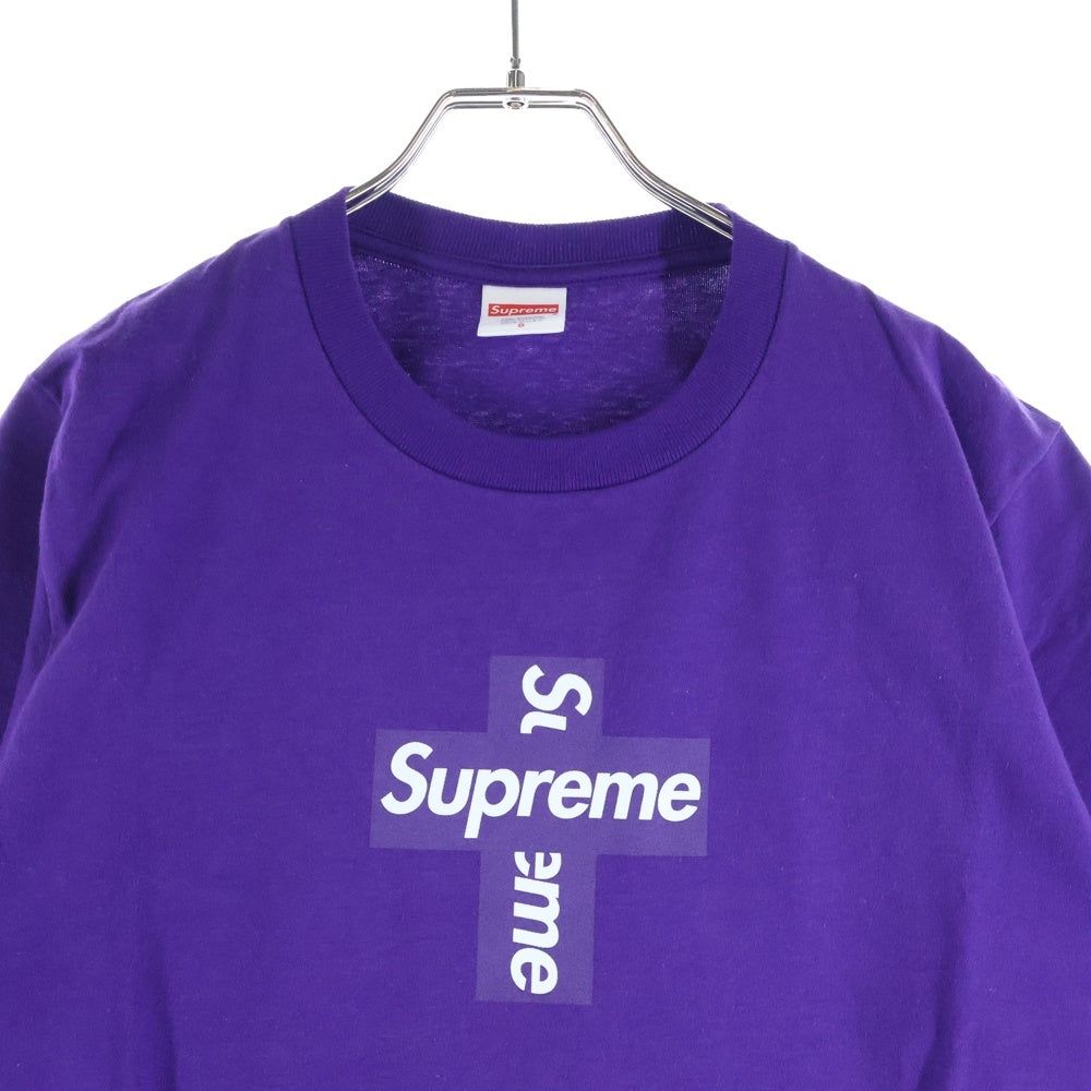 SUPREME(シュプリーム) 20AW Cross Box Logo Tee クロスボックスロゴ プリント 半袖Tシャツ カットソー パープル