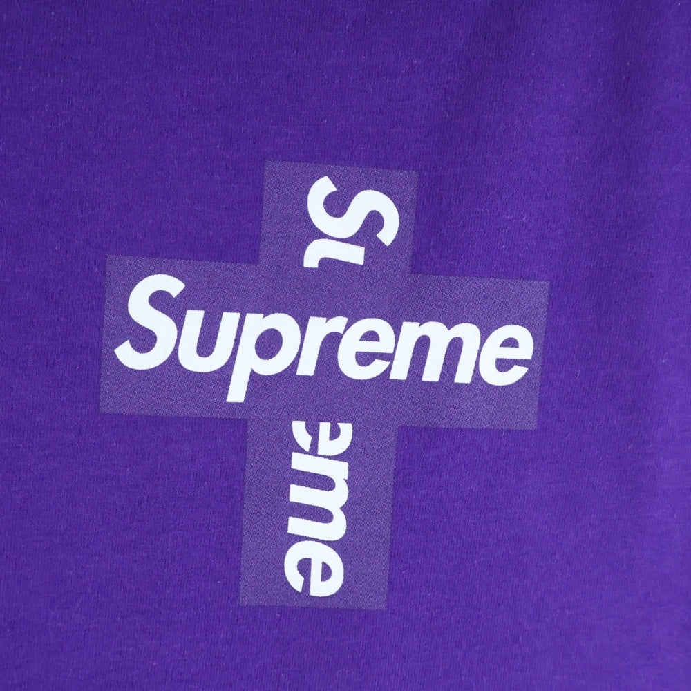 SUPREME(シュプリーム) 20AW Cross Box Logo Tee クロスボックスロゴ プリント 半袖Tシャツ カットソー パープル