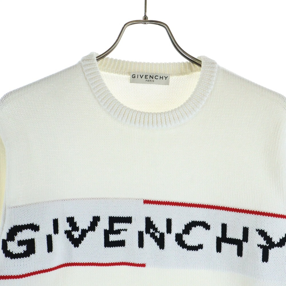 GIVENCHY(ジバンシィ) ロゴ コットン ニット セーター ホワイト BM90B4401M