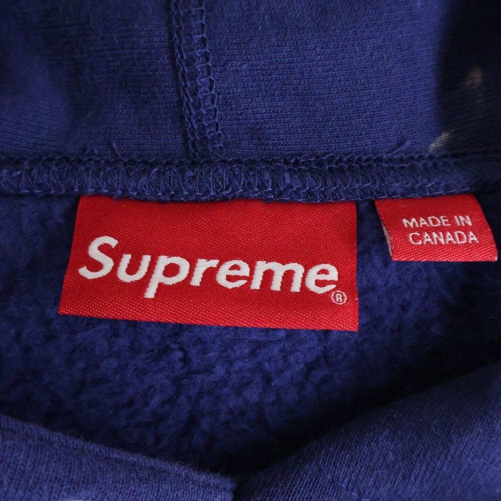 SUPREME(シュプリーム) 21SS ×KAWS Chalk Logo Hooded Sweatshirt カウズ チョーク ボックスロゴ スウェット プルオーバーパーカー ネイビー