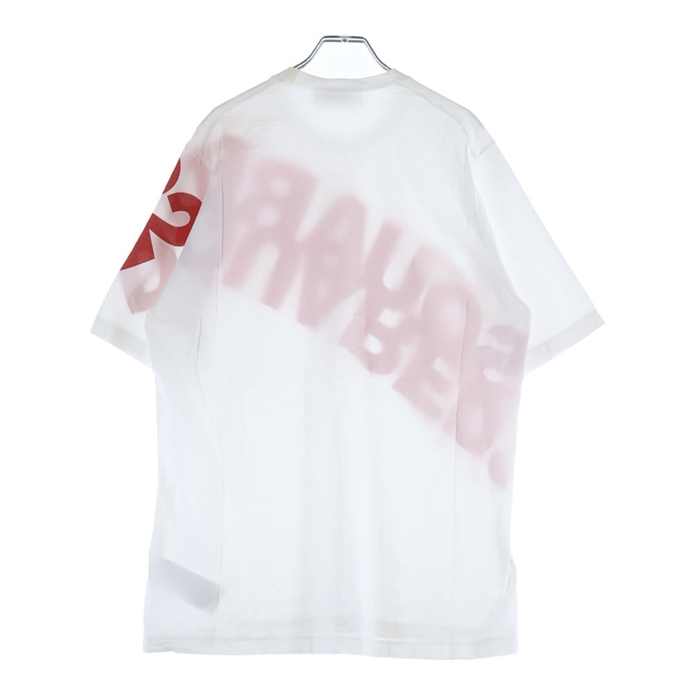DSQUARED2(ディースクエアード) 20SS MIRRORED LOGO T-SHIRTS ミラーロゴプリント クルーネック 半袖Tシャツ カットソー ホワイト S74GD0664 S22427