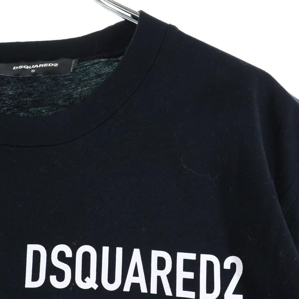 DSQUARED2(ディースクエアード) ICON ロゴプリント クルーネック 半袖Tシャツ カットソー ブラック S79GC0001 S23009