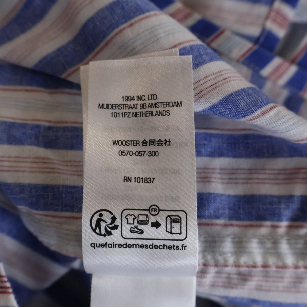 SUPREME(シュプリーム) 24SS Loose Fit Multi Stripe S/S Shirt ルーズフィット マルチ ストライプ 半袖シャツ ブルー/ホワイト