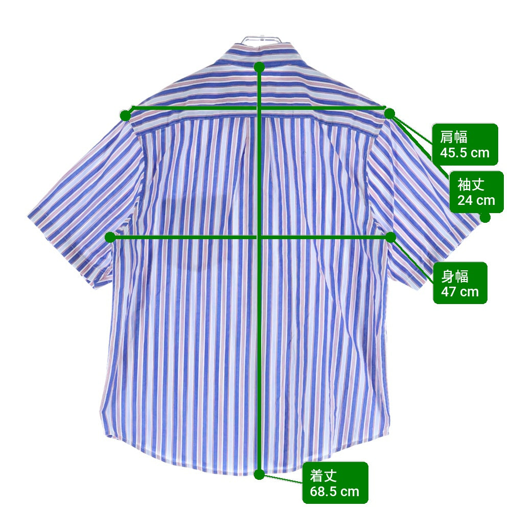 SUPREME(シュプリーム) 24SS Loose Fit Multi Stripe S/S Shirt ルーズフィット マルチ ストライプ 半袖シャツ ブルー/ホワイト
