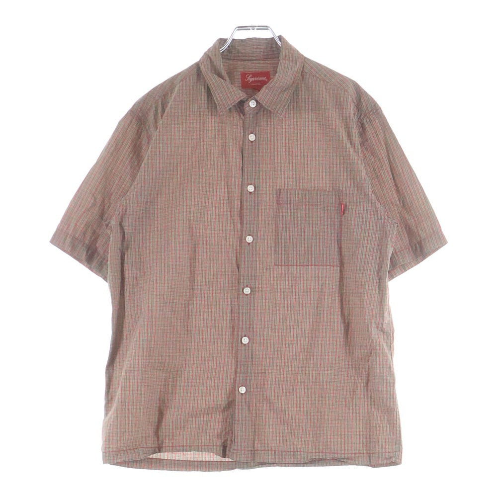 SUPREME(シュプリーム) 19SS Plaid S/S Shirt プレイド ギンガムチェック 半袖シャツ レッド/グリーン