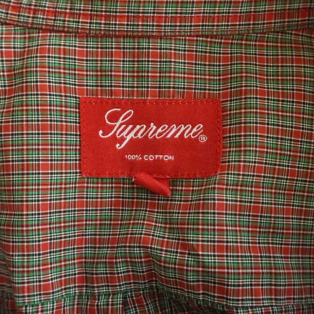 SUPREME(シュプリーム) 19SS Plaid S/S Shirt プレイド ギンガムチェック 半袖シャツ レッド/グリーン