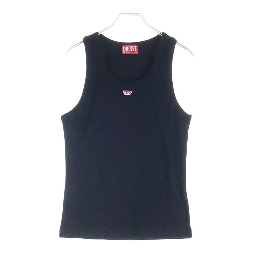 DIESEL(ディーゼル) T-ANKY-D Dロゴ スリムフィット ノースリーブ タンクトップ カットソー ブラック A05104 レディース
