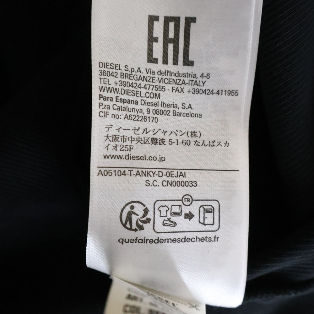 DIESEL(ディーゼル) T-ANKY-D Dロゴ スリムフィット ノースリーブ タンクトップ カットソー ブラック A05104 レディース