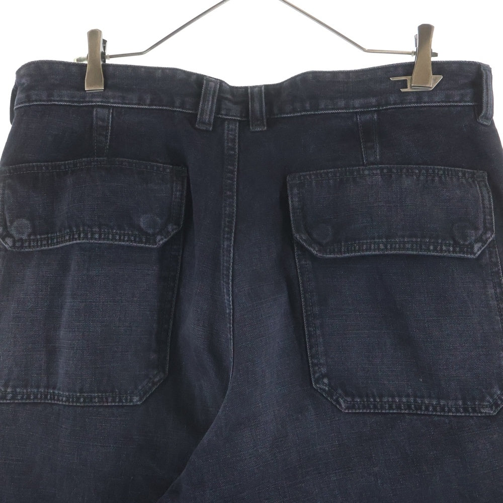 DIESEL(ディーゼル) 24AW D-TOUCH-CARGO USED加工 ワイド カーゴ デニムパンツ ブラック A15767