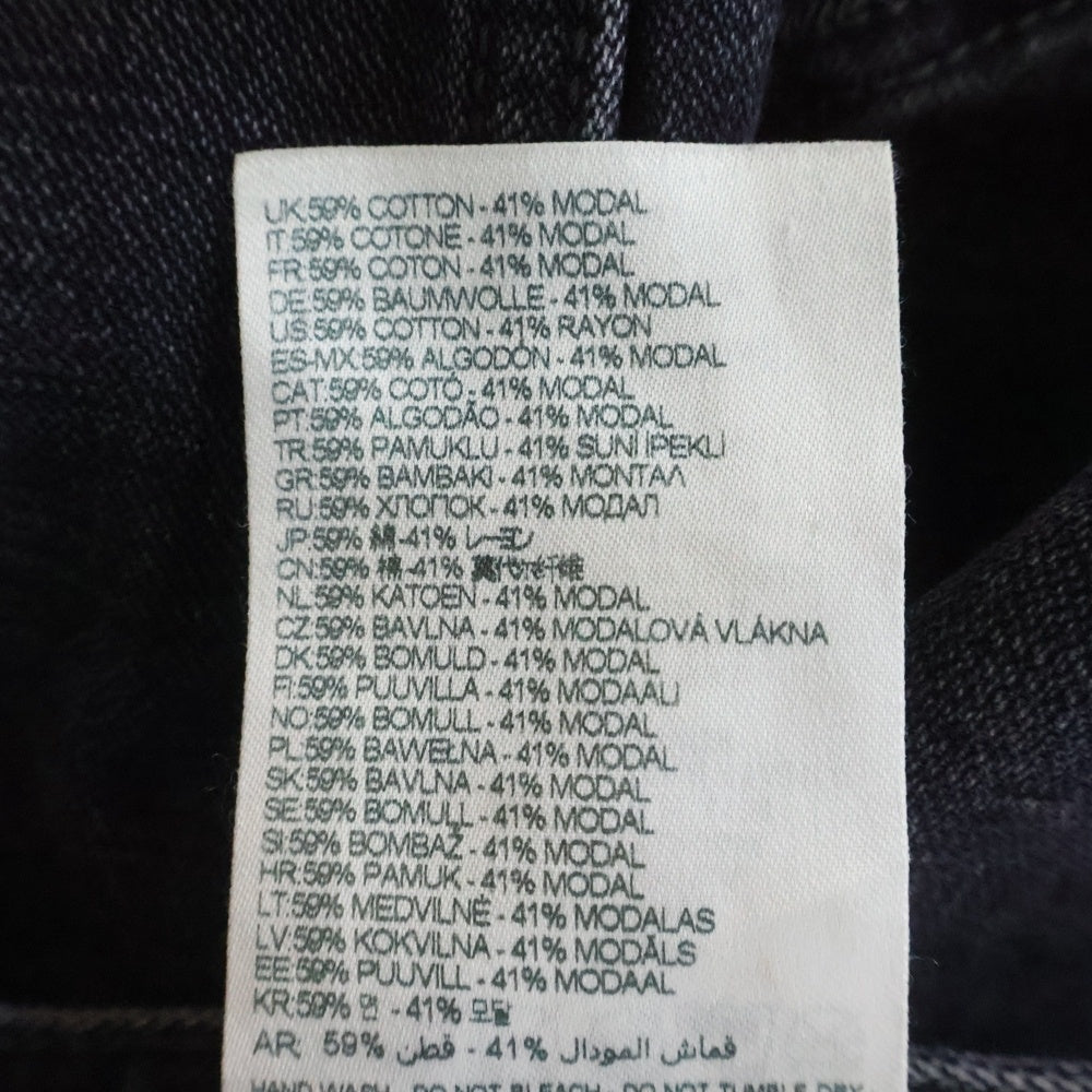 DIESEL(ディーゼル) 24AW D-TOUCH-CARGO USED加工 ワイド カーゴ デニムパンツ ブラック A15767