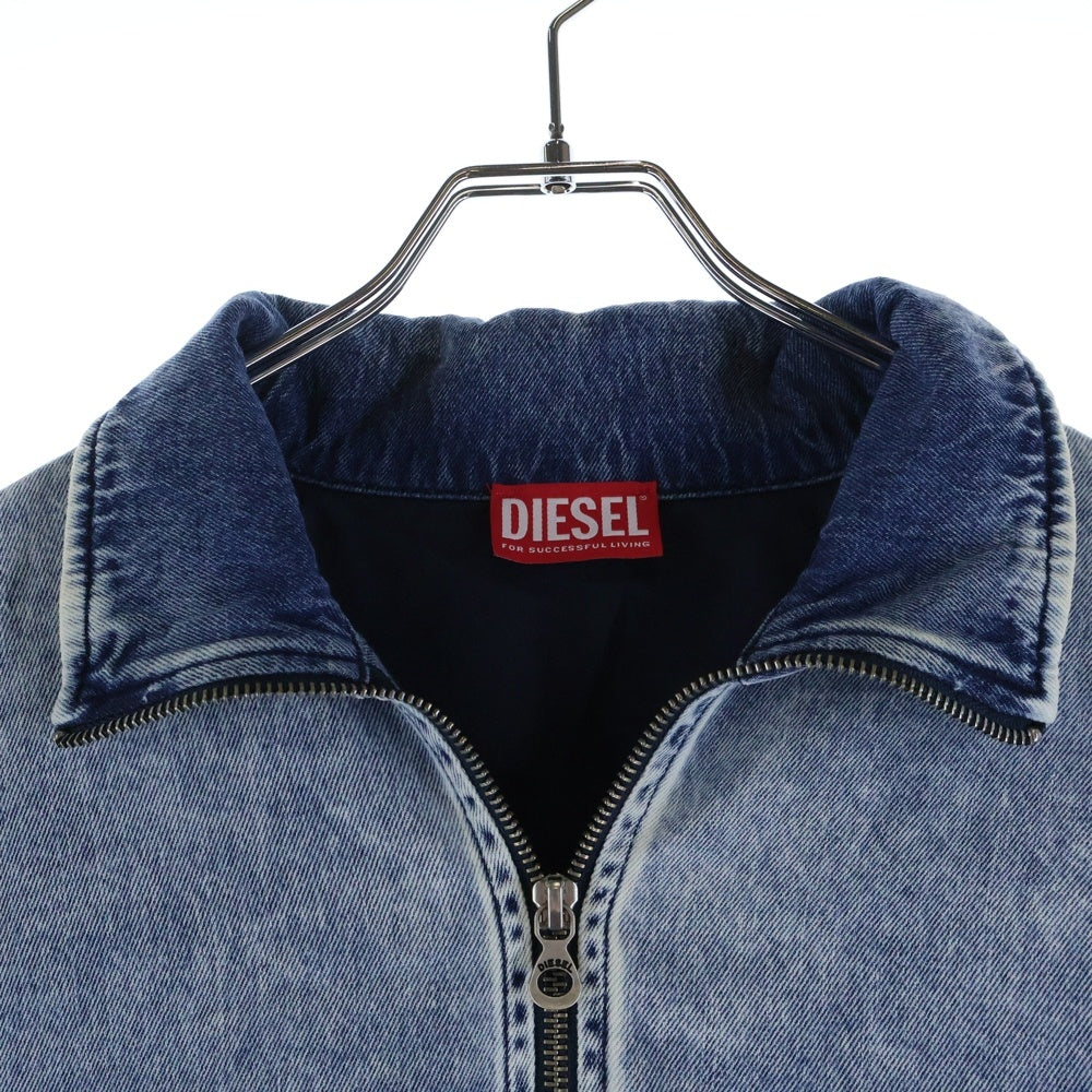 DIESEL(ディーゼル) 24AW D-KRAP-S1 オーバルD ジップアップ デニム ボンバージャケット インディゴ A14339