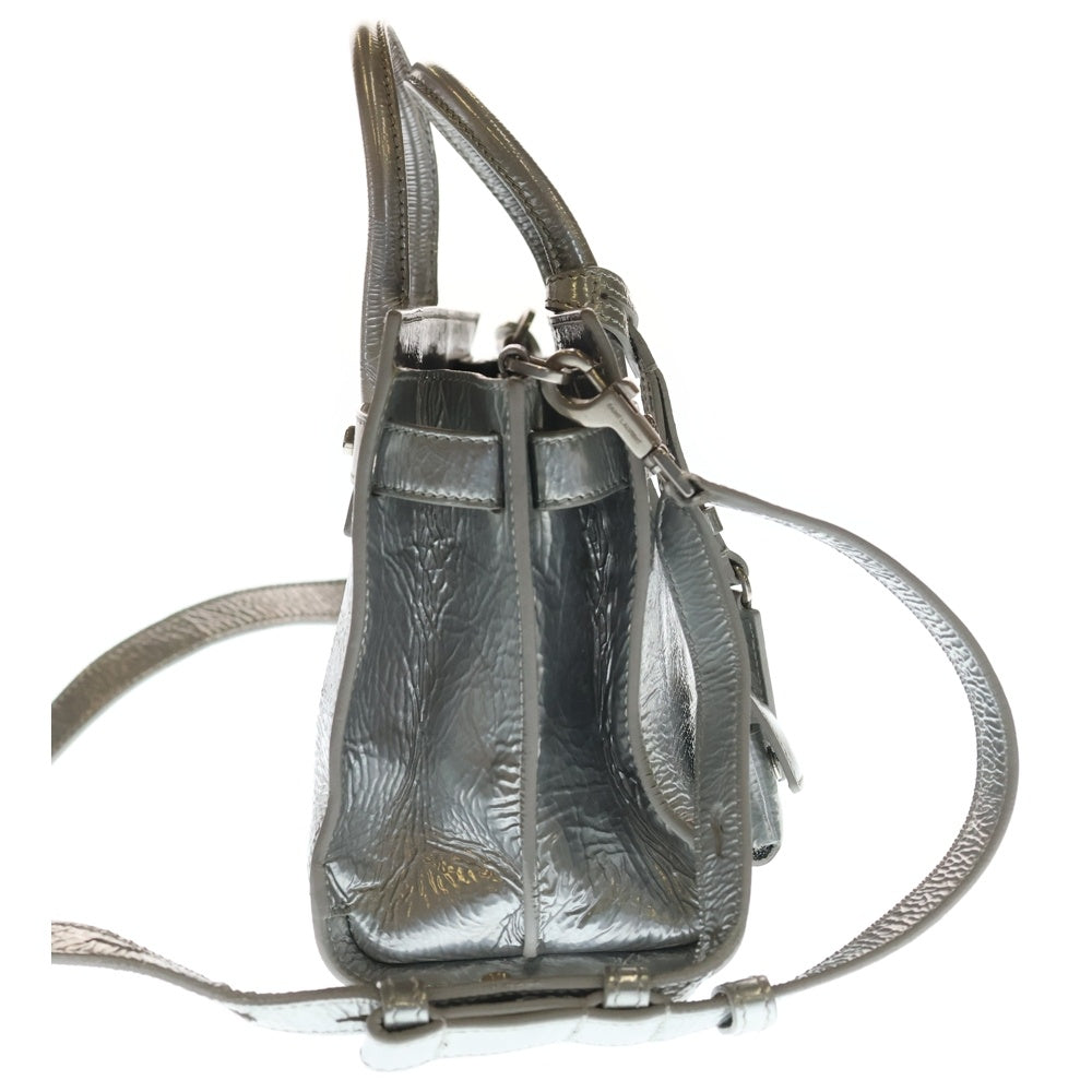 SAINT LAURENT PARIS(サンローランパリ) Sac De Jour Souple Bag サックドジュール ナノ レザー 2WAY ハンドバッグ ショルダーバッグ シルバー GNR485020.0417 レディース