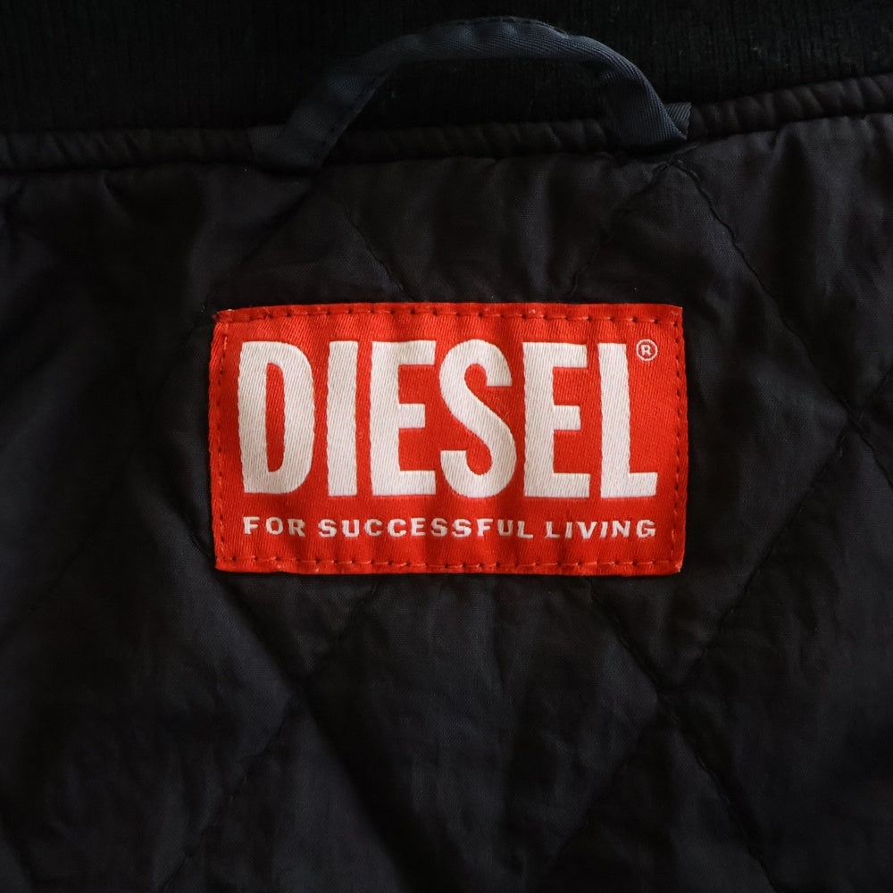 DIESEL(ディーゼル) J-KEPES ロゴプレート ジップアップ ボンバージャケット グレー A12087