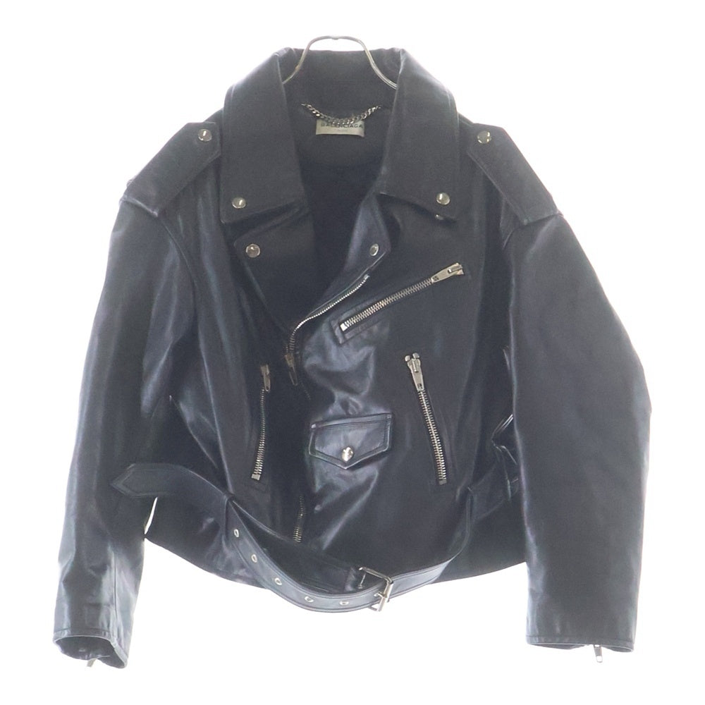 BALENCIAGA(バレンシアガ) 16AW スウィングトップ レザー ダブルライダースジャケット ブラック 446474