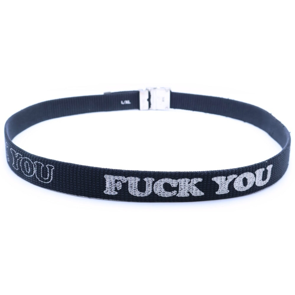SUPREME(シュプリーム) 17AW ×HYSTERIC GLAMOUR Fuck You Belt ヒステリックグラマー ファックユー プリント ガチャ ベルト ブラック