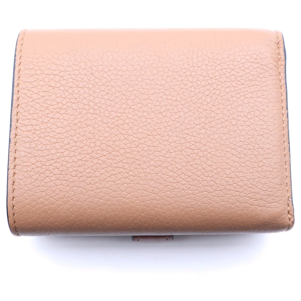 LOEWE(ロエベ) トライフォールド アナグラム レザー コンパクトウォレット 三つ折り財布 ブラウン C660TR2X03 レディース