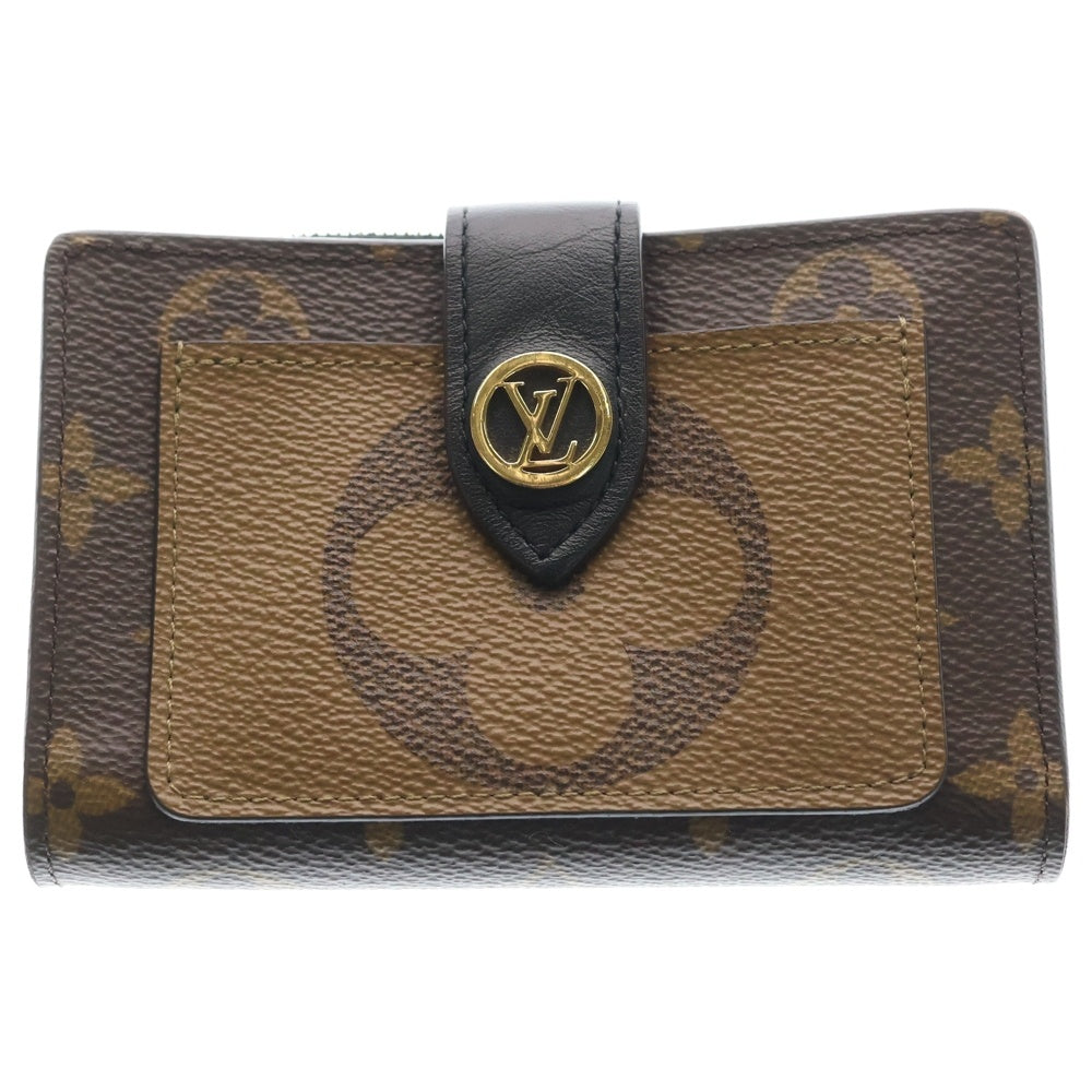 LOUIS VUITTON(ルイヴィトン) モノグラムジャイアントリバース ポルトフォイユジュリエット PVCレザー コンパクトウォレット 二つ折り財布 ブラウン M69432 レディース