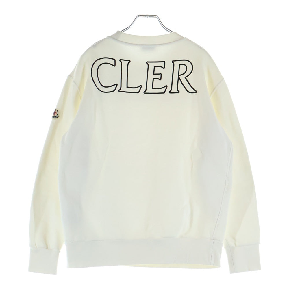 MONCLER(モンクレール) 22AW ロゴプリント クルーネック スウェット トレーナー ホワイト H20938G00029 809KX
