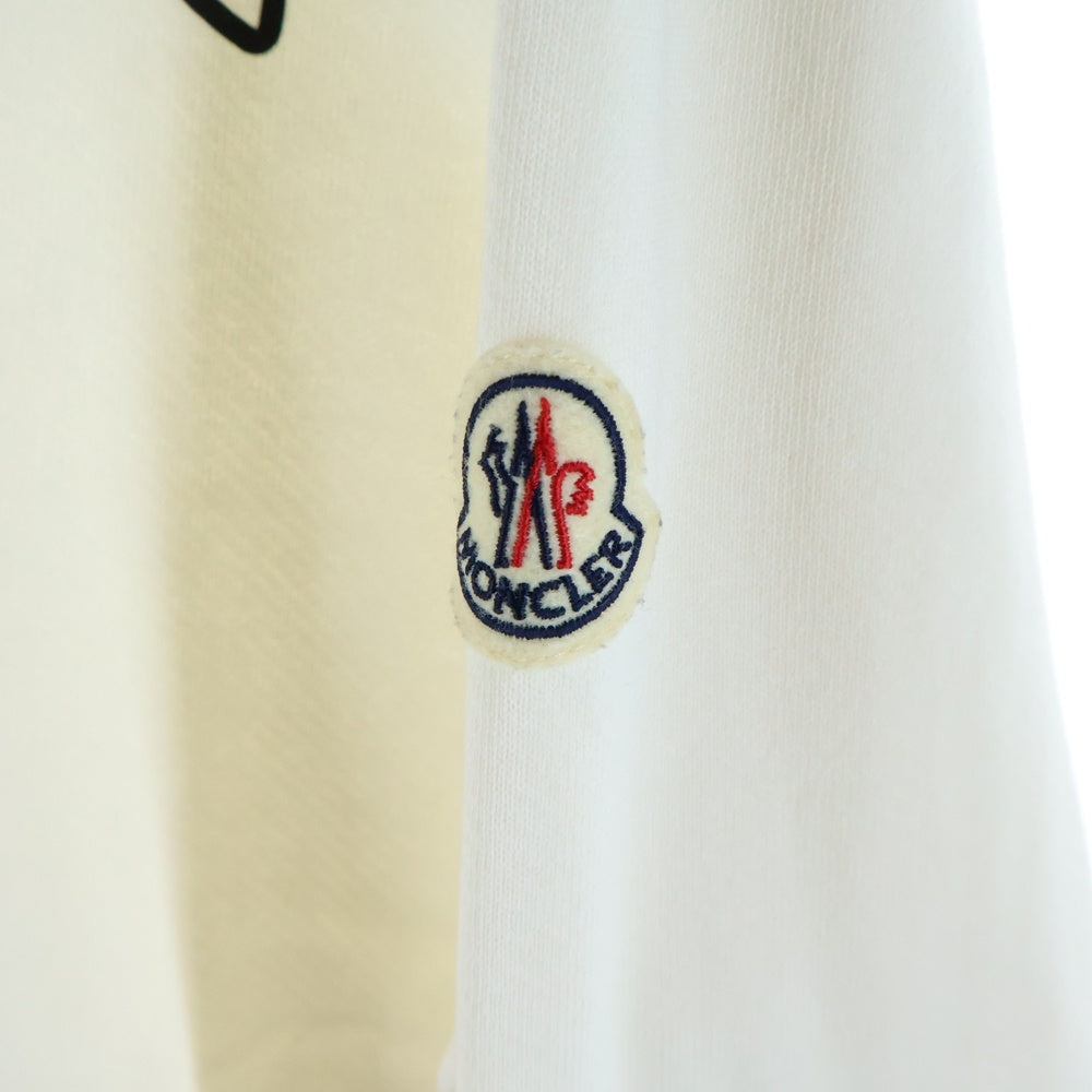 MONCLER(モンクレール) 22AW ロゴプリント クルーネック スウェット トレーナー ホワイト H20938G00029 809KX