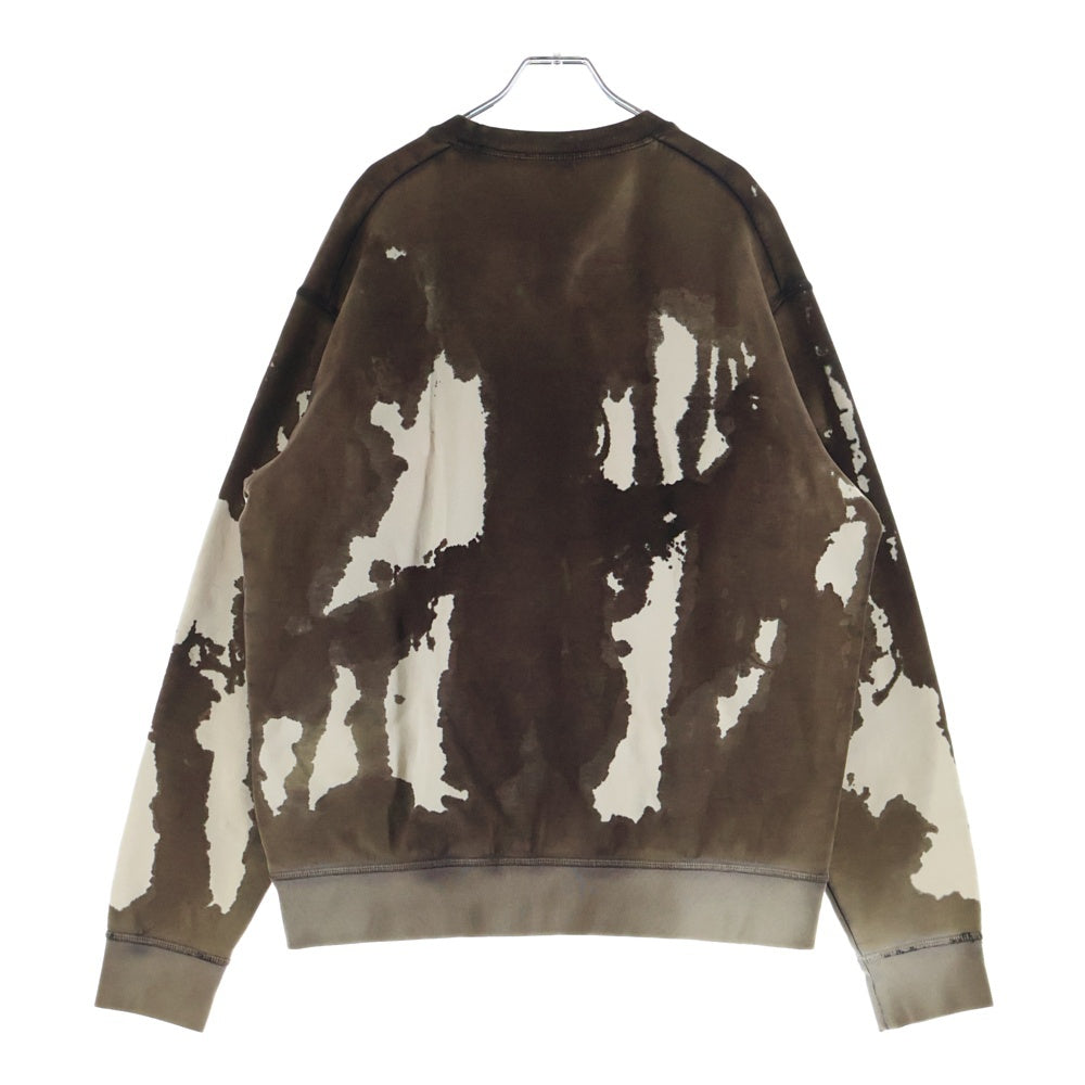 DSQUARED2(ディースクエアード) ロゴプリント タイダイ クルーネック スウェット トレーナー ブラウン/ベージュ S71GU0499 S25030