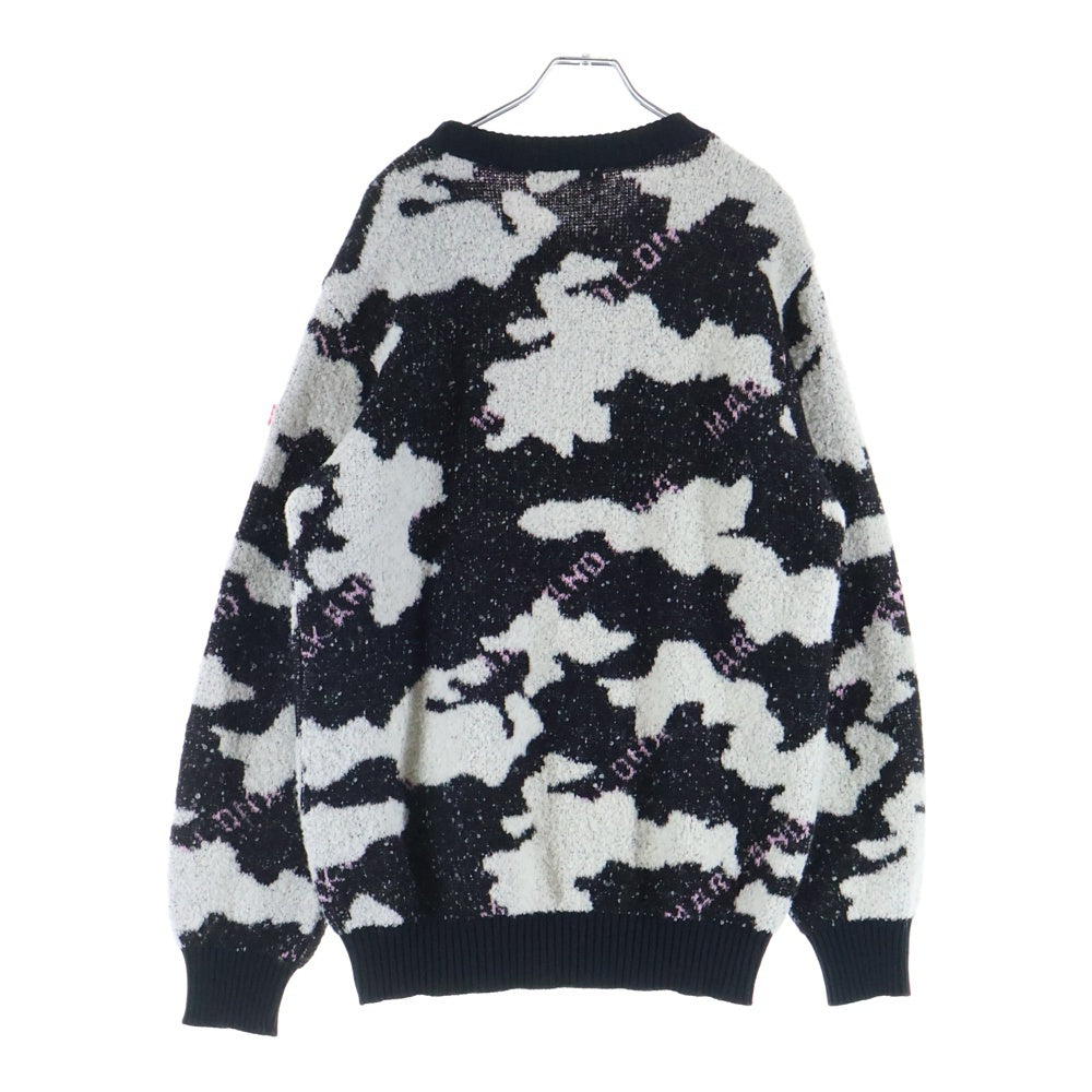 MARK&LONA(マークアンドロナ) Skywalker Crew Sweater アクリル ウール ニット セーター ブラック/ホワイト MLM-1D-AB05