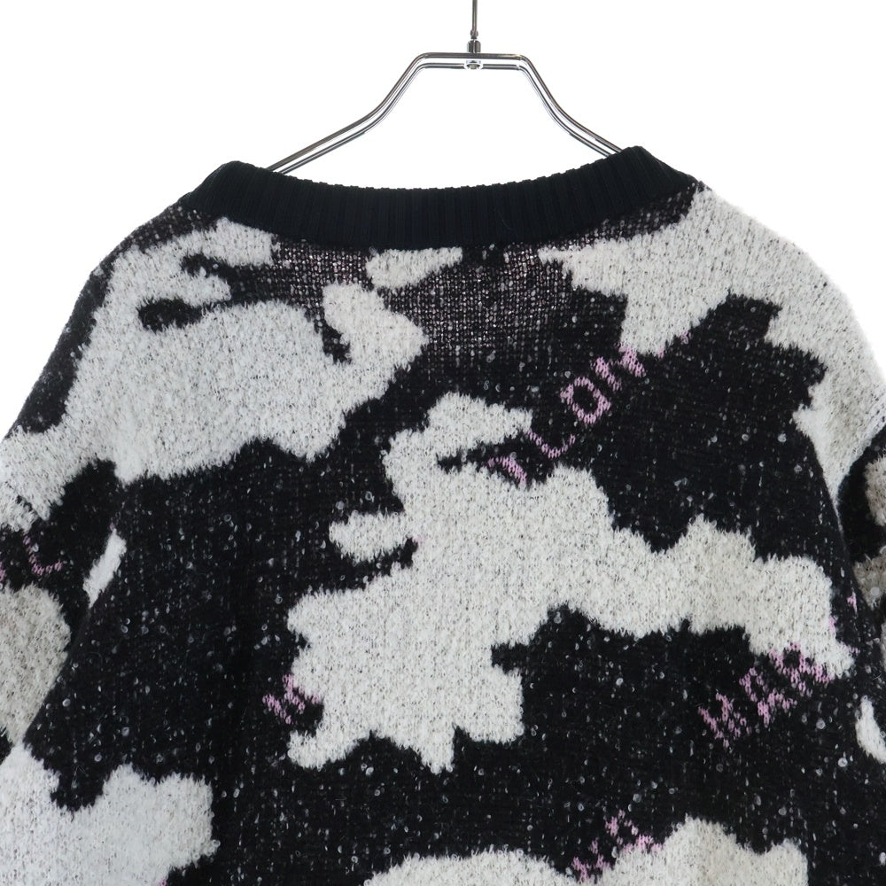 MARK&LONA(マークアンドロナ) Skywalker Crew Sweater アクリル ウール ニット セーター ブラック/ホワイト MLM-1D-AB05
