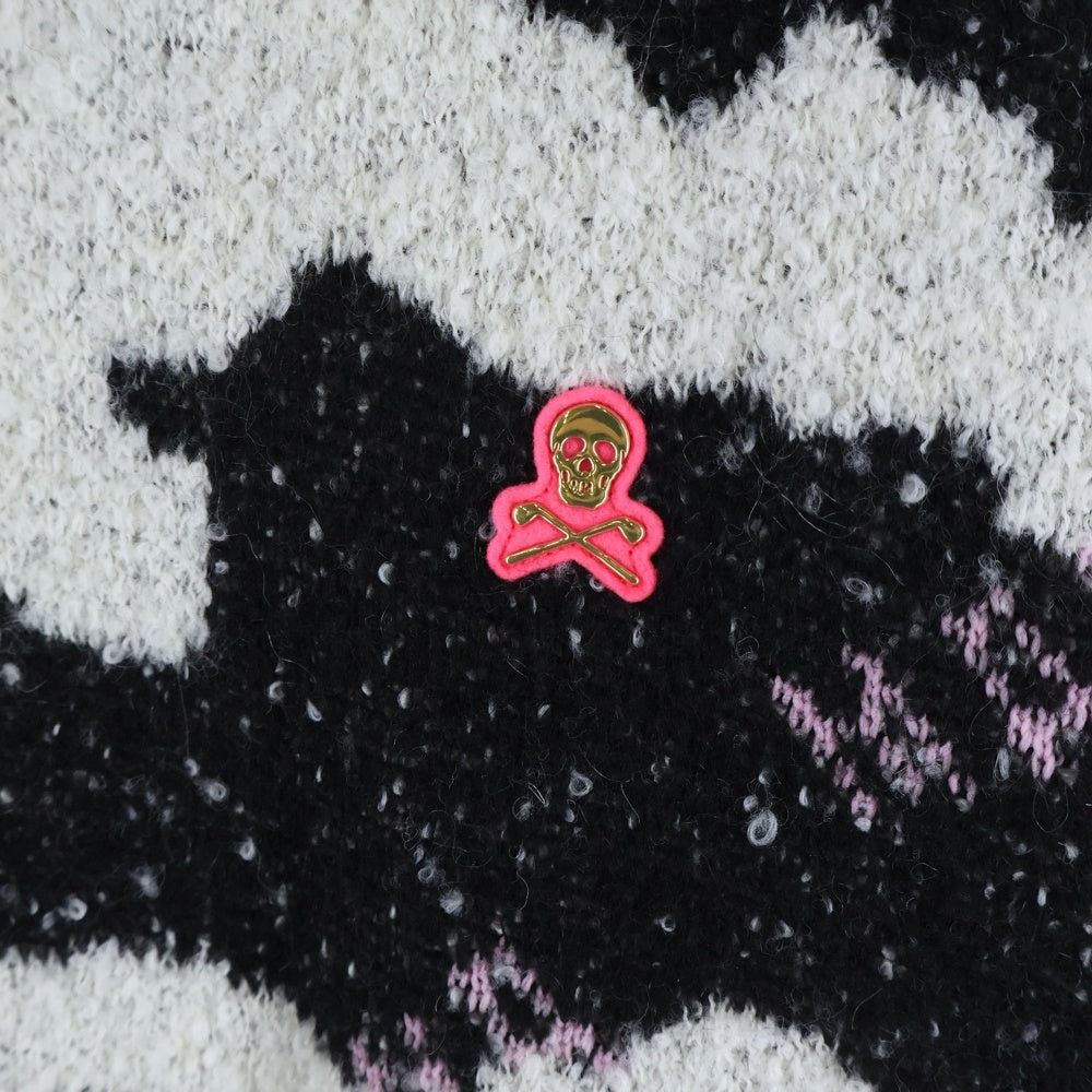 MARK&LONA(マークアンドロナ) Skywalker Crew Sweater アクリル ウール ニット セーター ブラック/ホワイト MLM-1D-AB05