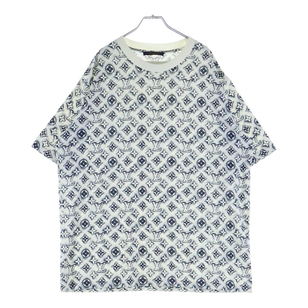 LOUIS VUITTON(ルイヴィトン) 24SS モノグラム ステンシル 半袖Tシャツ ホワイト/ネイビー RM241MM NPG HPY15W