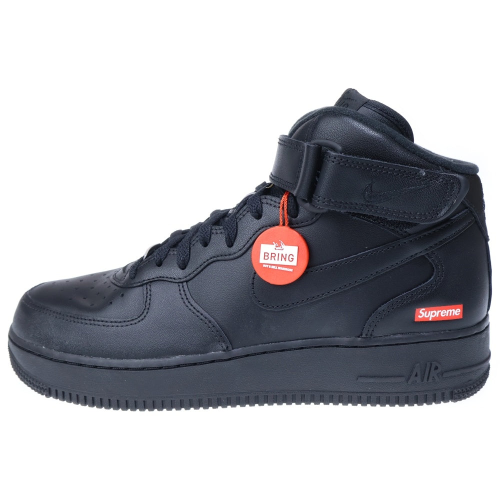 NIKE(ナイキ) ×SUPREME AIR FORCE 1 MID SP シュプリーム エアフォース1 ミッドカットスニーカー ブラック US9/27cm FZ8784-001