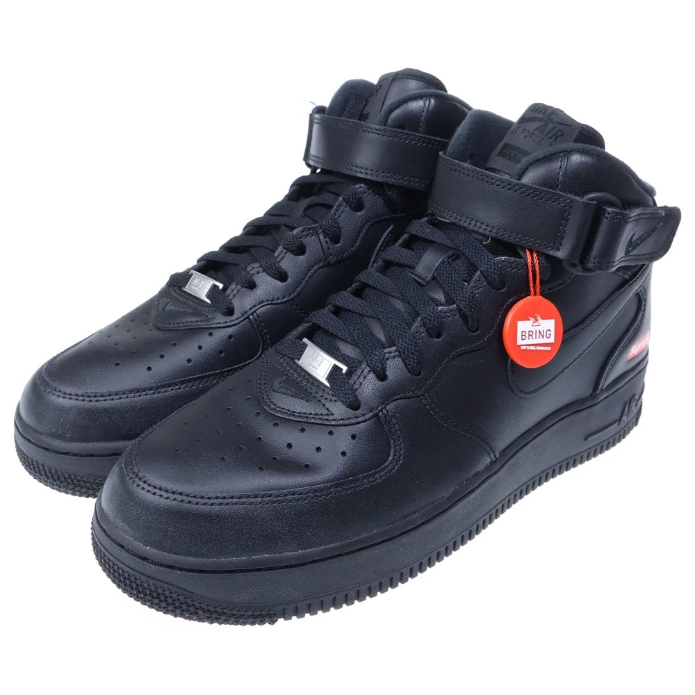 NIKE(ナイキ) ×SUPREME AIR FORCE 1 MID SP シュプリーム エアフォース1 ミッドカットスニーカー ブラック US9/27cm FZ8784-001