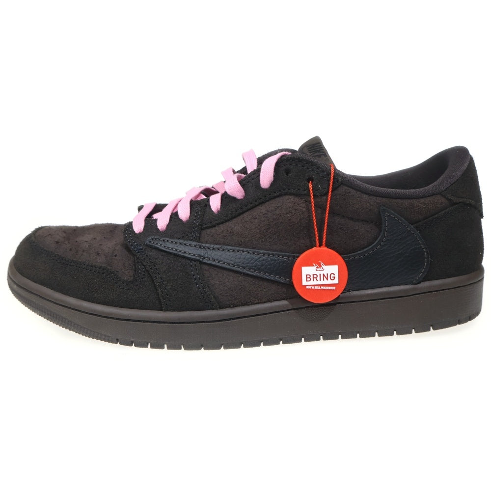 NIKE(ナイキ) ×TRAVIS SCOTT AIR JORDAN 1 LOW OG SP VELVET BROWN AND DARK MOCHA トラヴィススコット エアジョーダン1 ローカットスニーカー US9.5/27.5cm DM7866-202