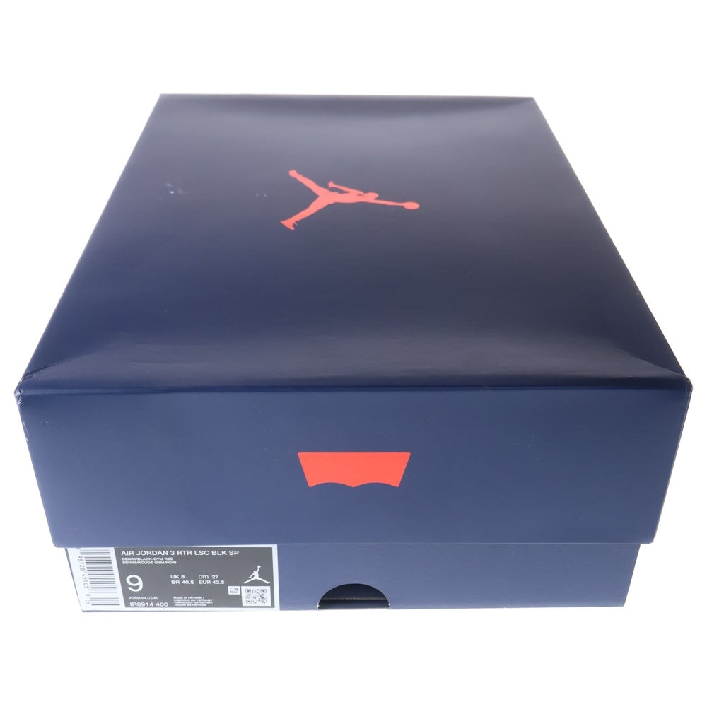 NIKE(ナイキ) ×Levi's AIR JORDAN 3 RETRO SP LEVI'S Tab リーバイス エアジョーダン3 レトロ リーバイスタブ レザー ローカットスニーカー US9/27cm IR0914-400