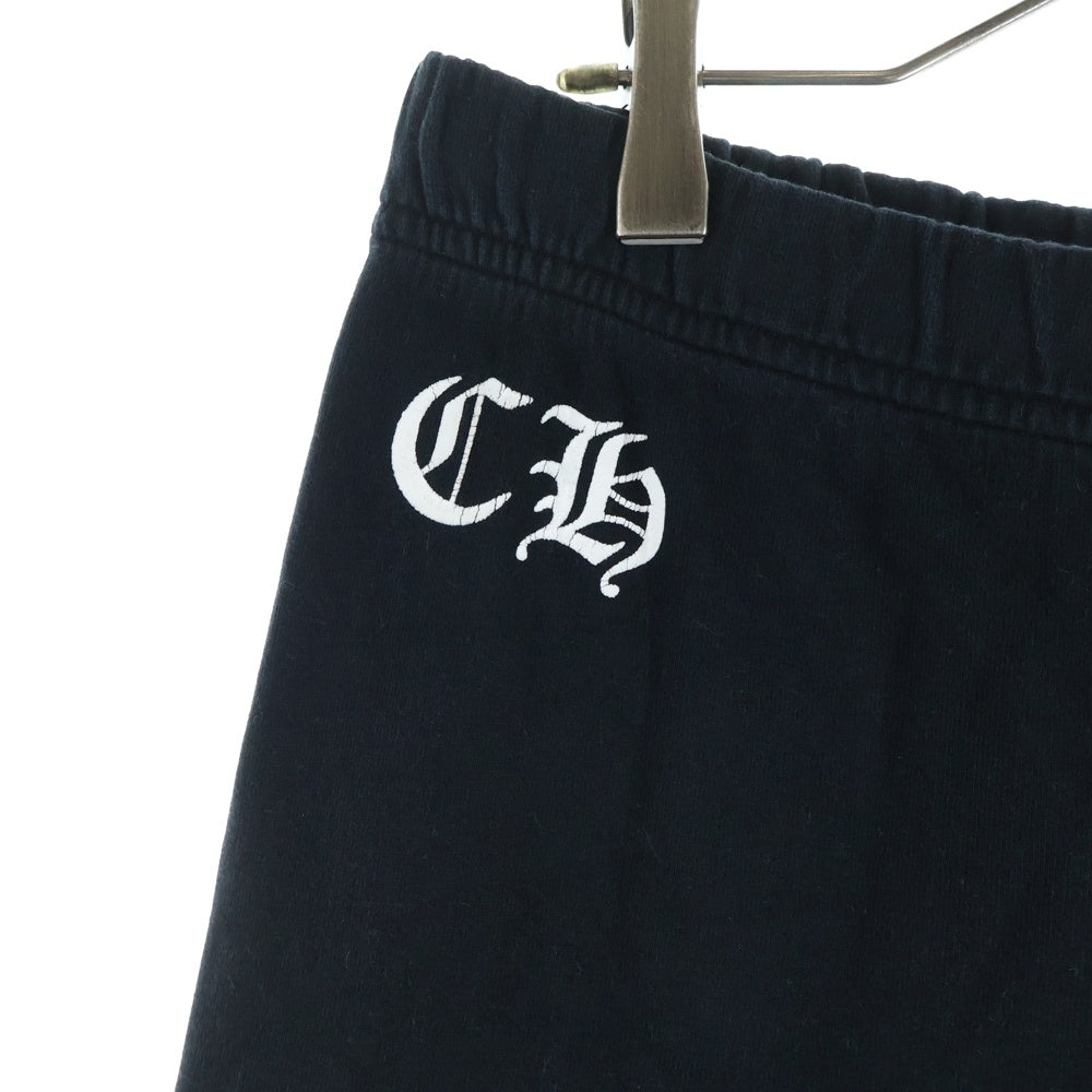 CHROME HEARTS(クロムハーツ) OLD ×The Rolling Stones Lip And Tongue オールド ザ ローリングストーンズ リップアンドタン フローラルプリントスウェットパンツ ブラック