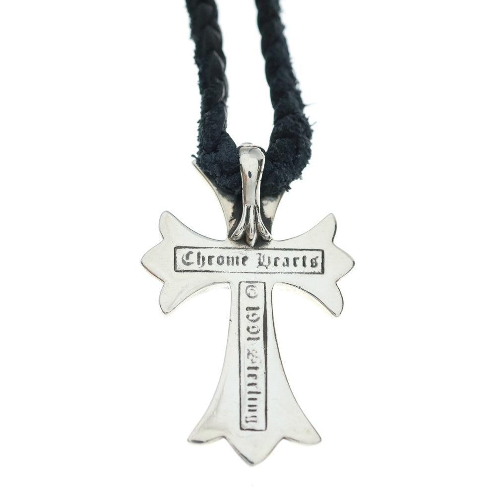 CHROME HEARTS(クロムハーツ) CH CRS SMLスモールCHクロス BC ボロチップブレイド ネックレス シルバー BCA220