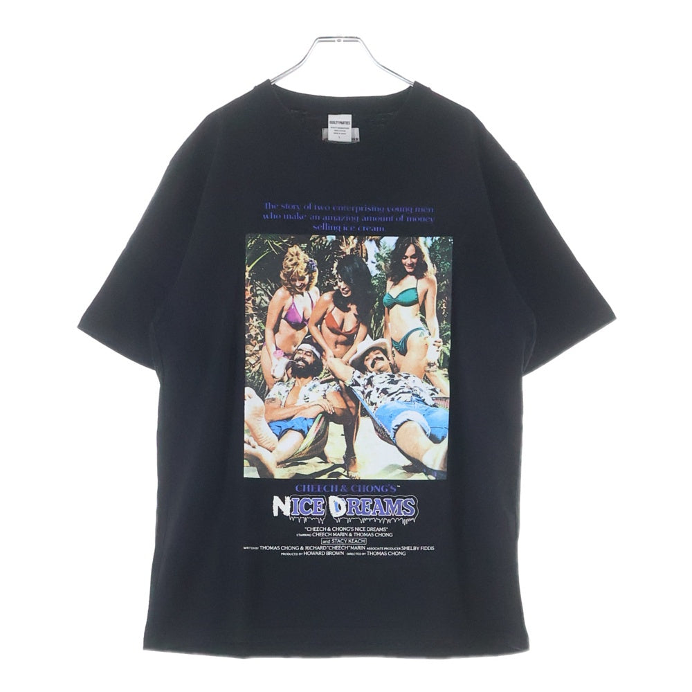 WACKO MARIA(ワコマリア) 21AW WASHED HEAVY WEIGHT CREW NECK T-SHIRT フォトプリント クルーネック 半袖Tシャツカットソー ブラック CCND-WM-WT01