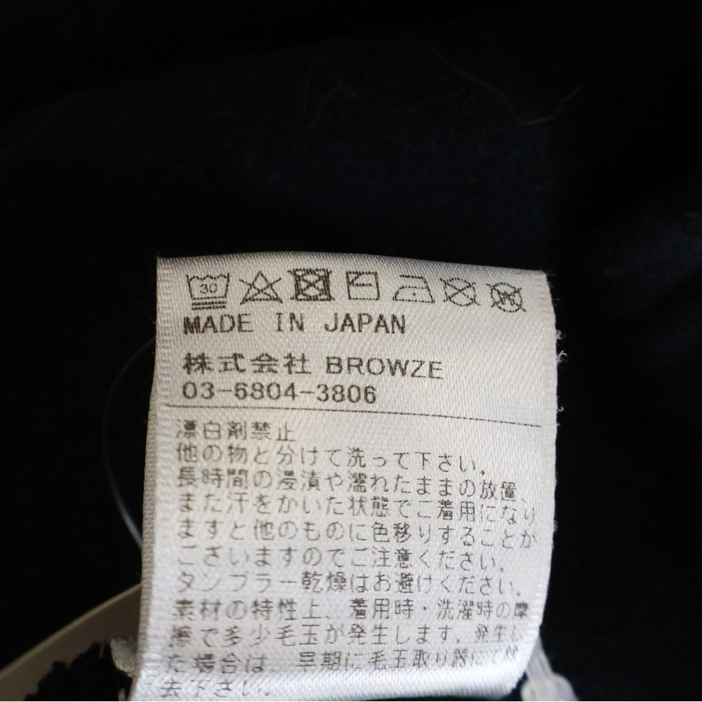 The Ennoy Professional(エンノイプロフェッショナル) 20AW ロゴ刺繍 スウェット プルオーバーパーカー ブラック AW20BRENCT02NTL