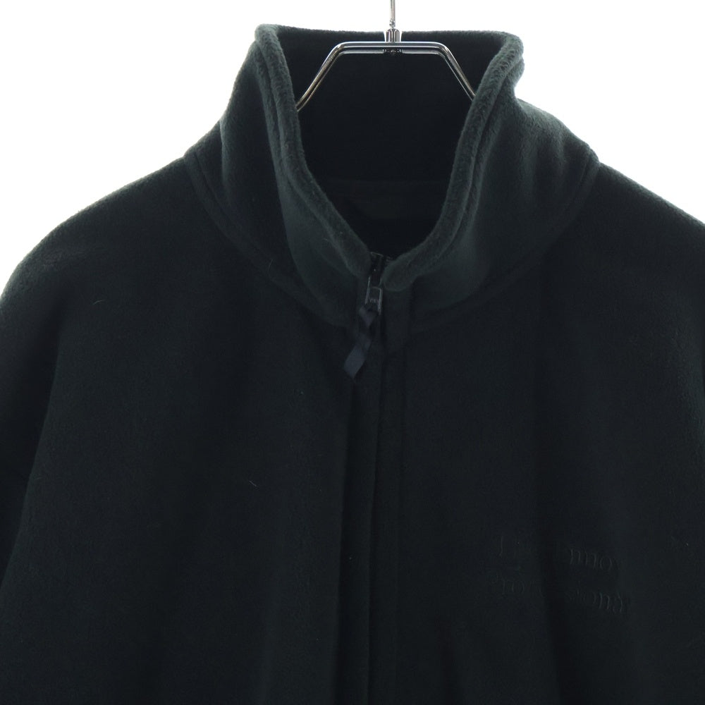 The Ennoy Professional(エンノイプロフェッショナル) 23AW CITY FLEECE JACKET ロゴ刺繍 シティフリース ジャケット ブラック AW23BRENJK01LP