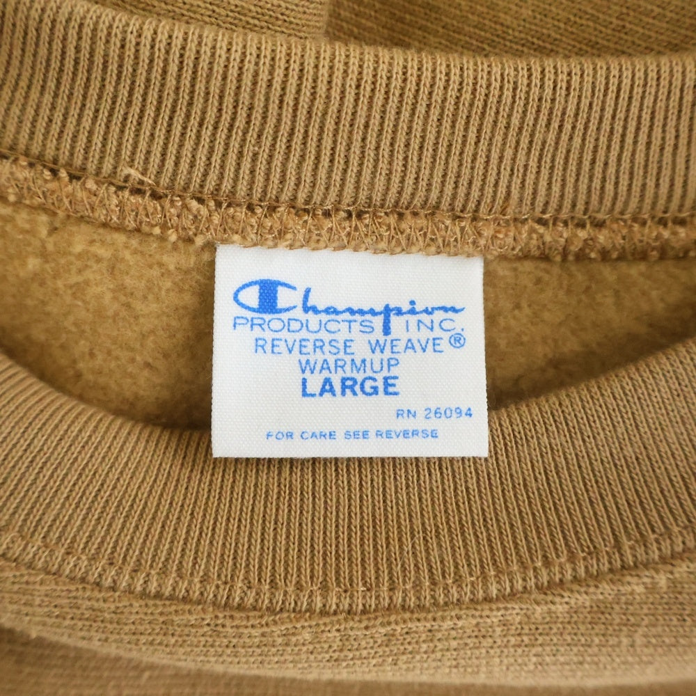 CHAMPION(チャンピオン) 24AW Reverse Weave Logo Crew Neck Sweat リバースウィーブ プリント クルーネック スウェットトレーナー ベージュ C8-A034