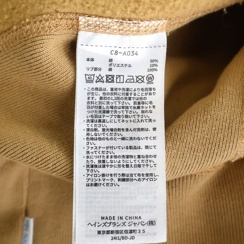 CHAMPION(チャンピオン) 24AW Reverse Weave Logo Crew Neck Sweat リバースウィーブ プリント クルーネック スウェットトレーナー ベージュ C8-A034