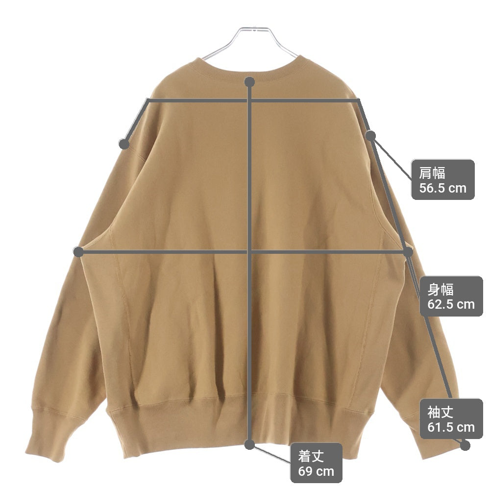 CHAMPION(チャンピオン) 24AW Reverse Weave Logo Crew Neck Sweat リバースウィーブ プリント クルーネック スウェットトレーナー ベージュ C8-A034