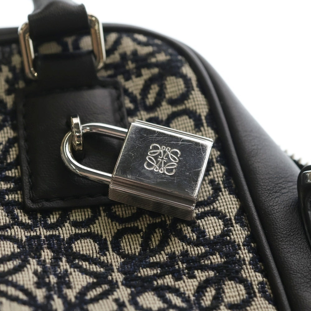LOEWE(ロエベ) アマソナ 15 アナグラム ジャガード 2Way ハンド ショルダーバッグ ブラック/グレー B039L51X02 レディース